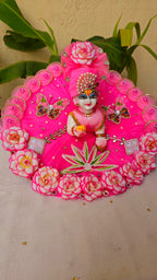 Pink barbie style butterfly heavy dress