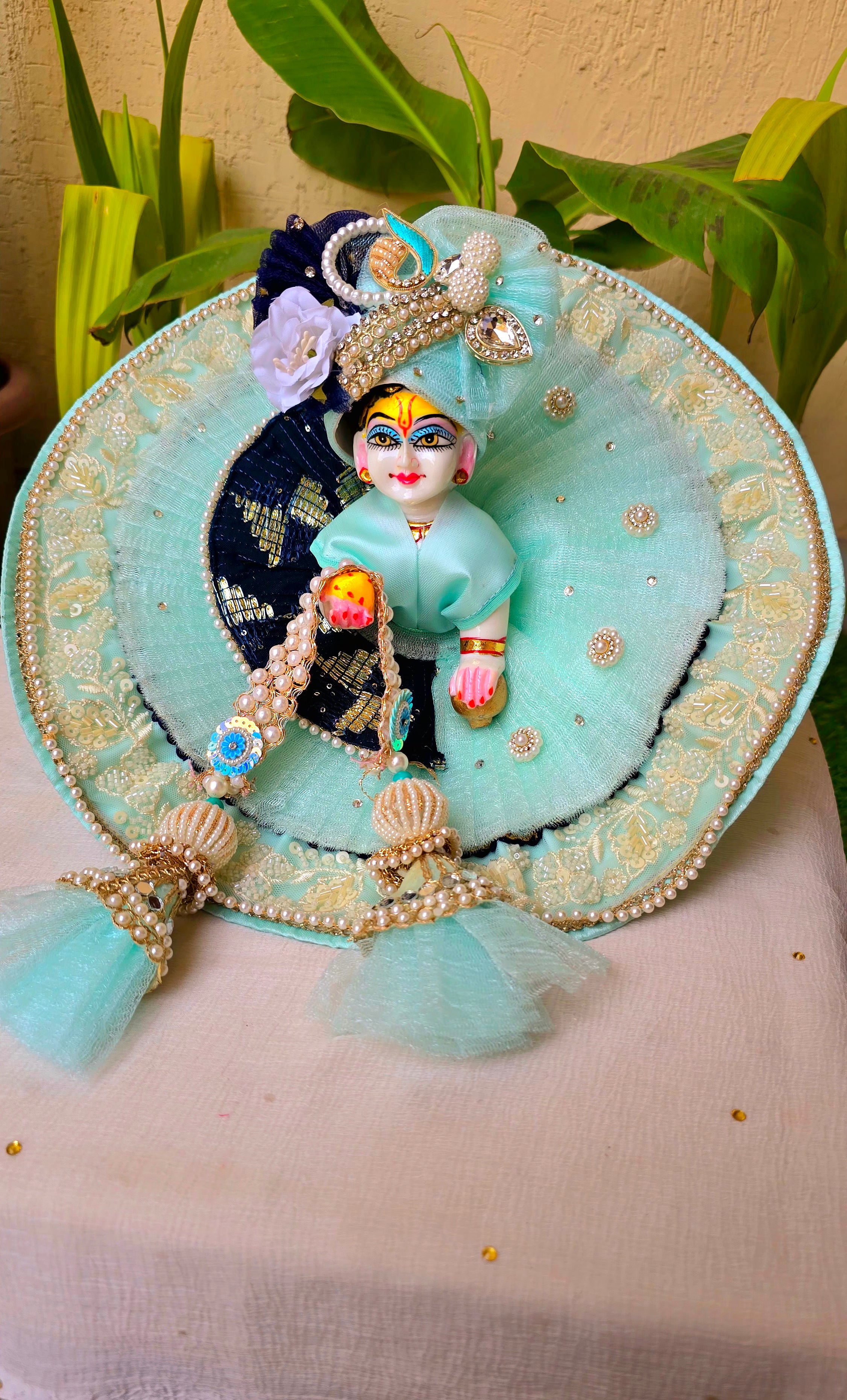 Heavy sea green dress(2-6no.)
