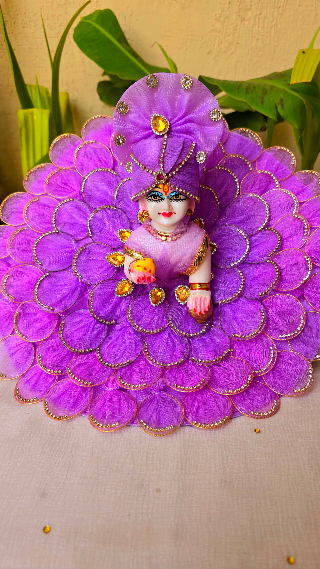 Pure elegant purple heavy dress