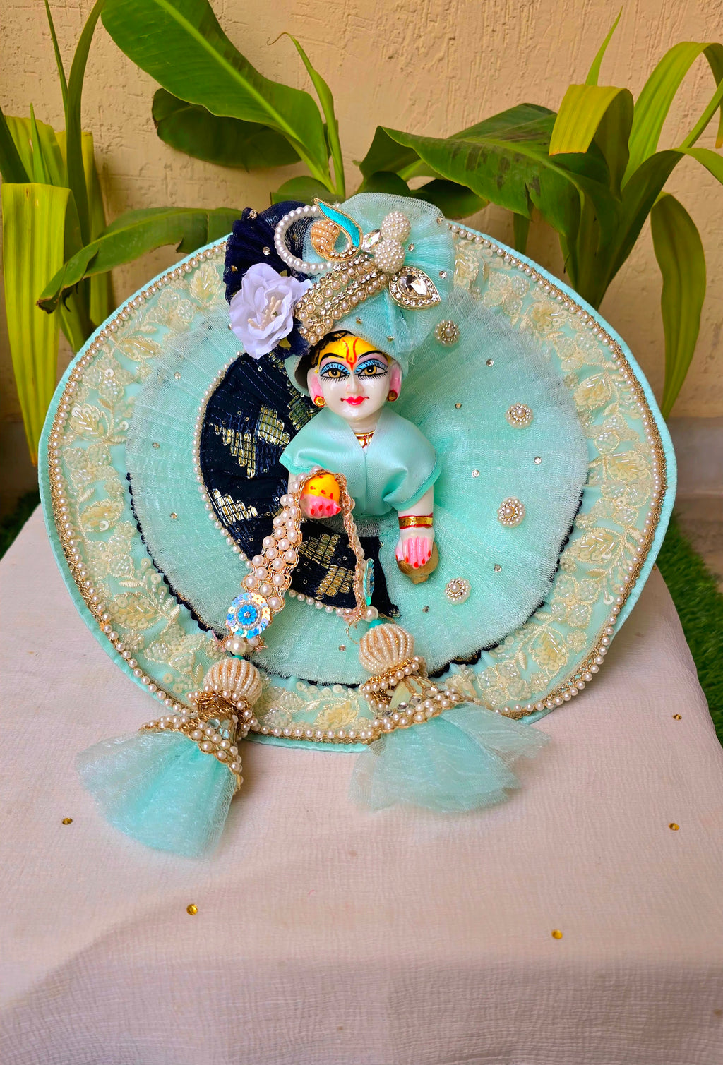 Heavy sea green dress(2-6no.)