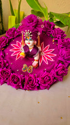 Purple flower work dress
