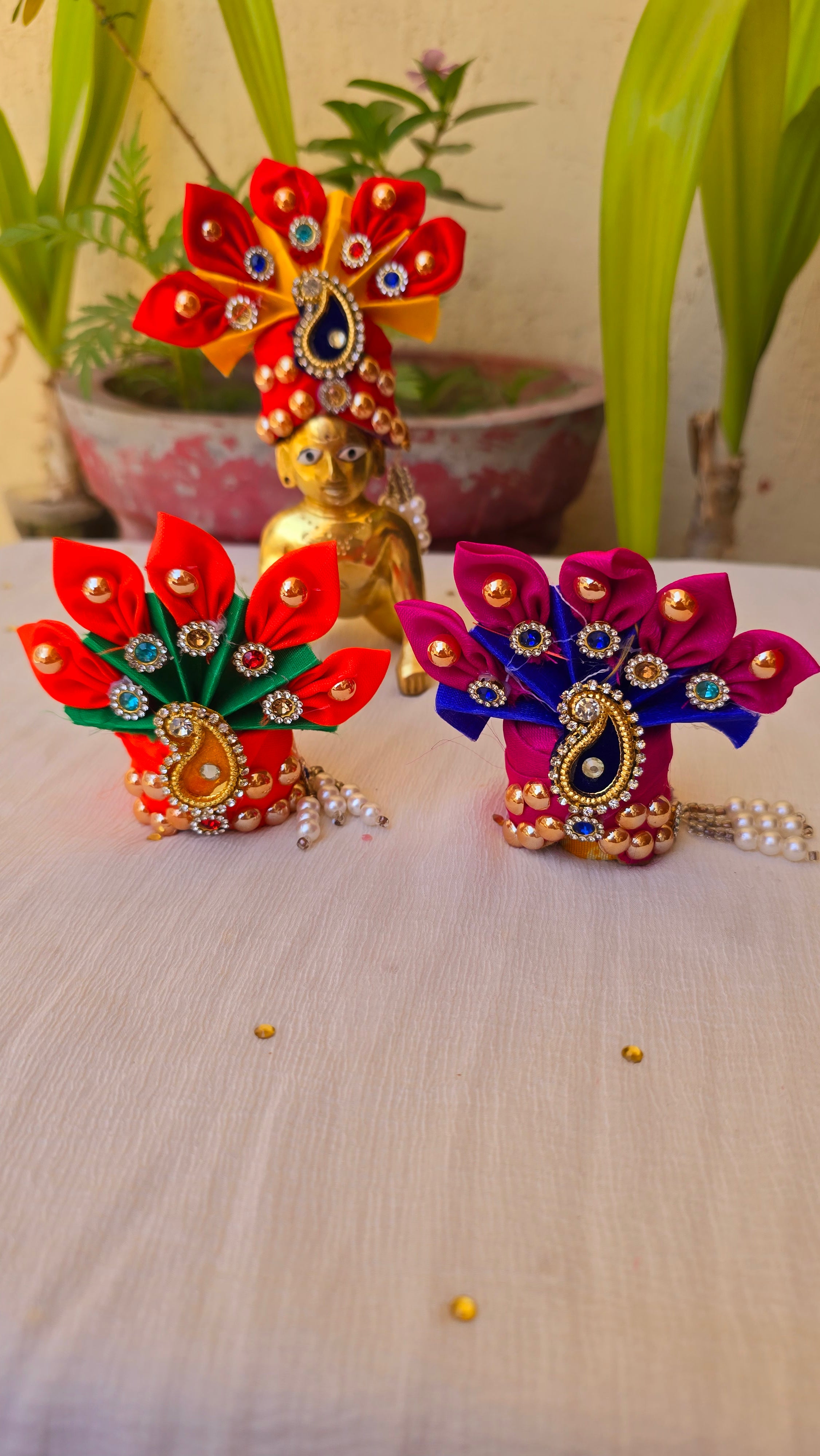 Colorful Mukut (4no.)