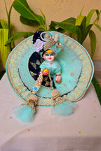 Heavy sea green dress(2-6no.)