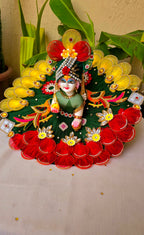 Parrot red yellow heavy dress