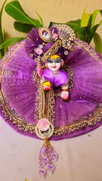 Purple handwork patka dress(2-6no.)