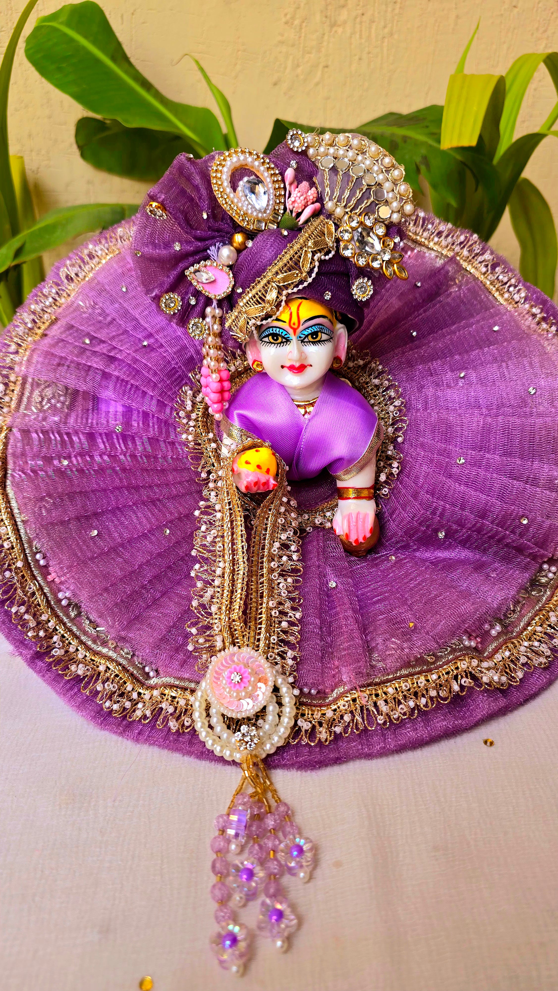 Purple handwork patka dress(2-6no.)