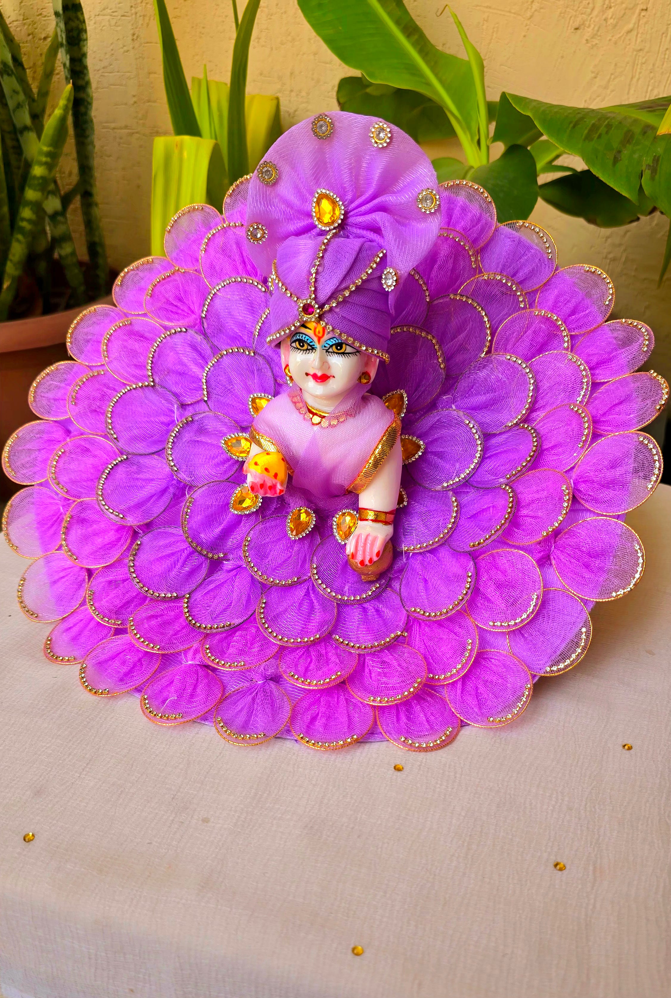 Pure elegant purple heavy dress
